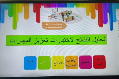 الابتدائية السابعة والأربعون بمكة تنفذ ورشة بعنوان "تحليل النتائج لاختبارات تعزيز المهارات "