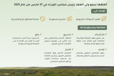 تزامناً مع "يوم السعودية الخضراء": هيئة تطوير محمية الملك سلمان الملكية تنشر مساهماتها البيئية