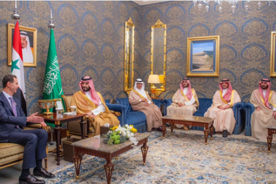 ولي العهد يلتقي الرئيس السوري على هامش قمة البحرين