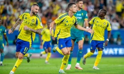 النصر بثلاثية يدك شباك العروبة