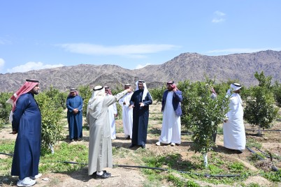 مدير عام فرع وزارة البيئة والمياه والزراعة بالباحة يزور مزرعة المزارع علي سعيد في بيدة